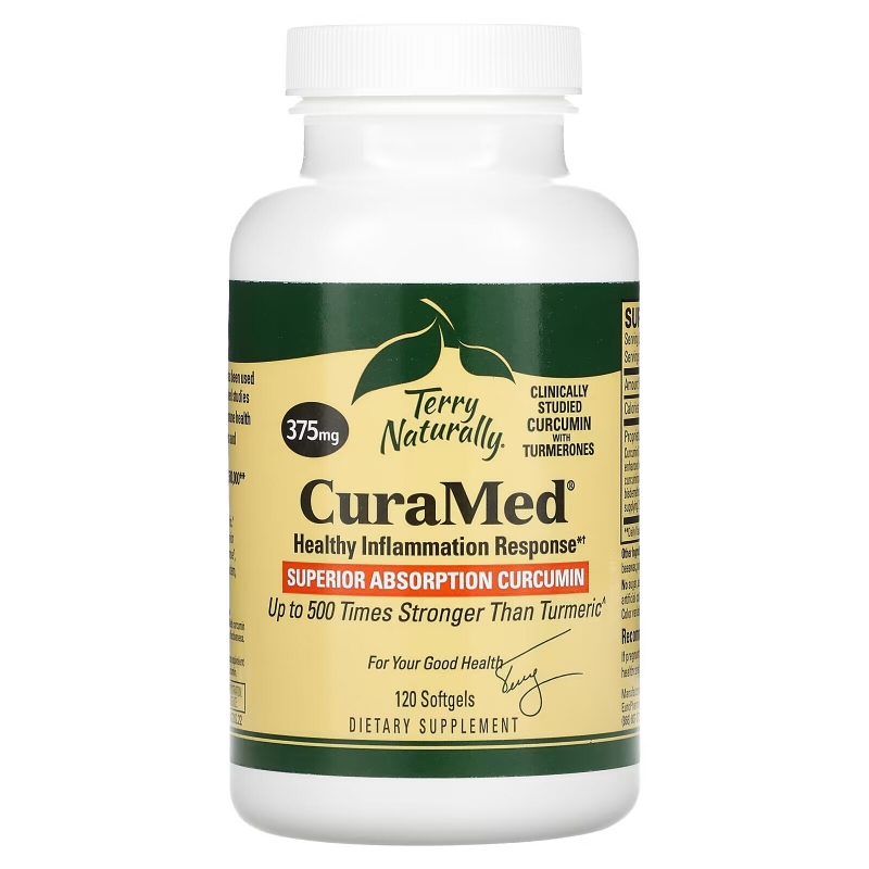 Terry Naturally, CuraMed, 375 мг, 120 мягких таблеток
