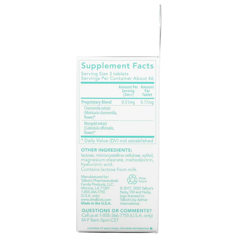 Dr. Talbot's, Soothing Tablets, Chamomile, 3 m+, 140 Tablets