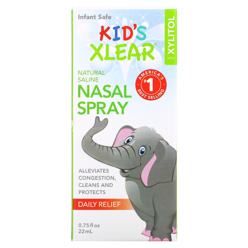 Xlear Inc (Xclear) Kid's Xlear соляной раствор спрей для носа 075 жидкой унции (22 мл)