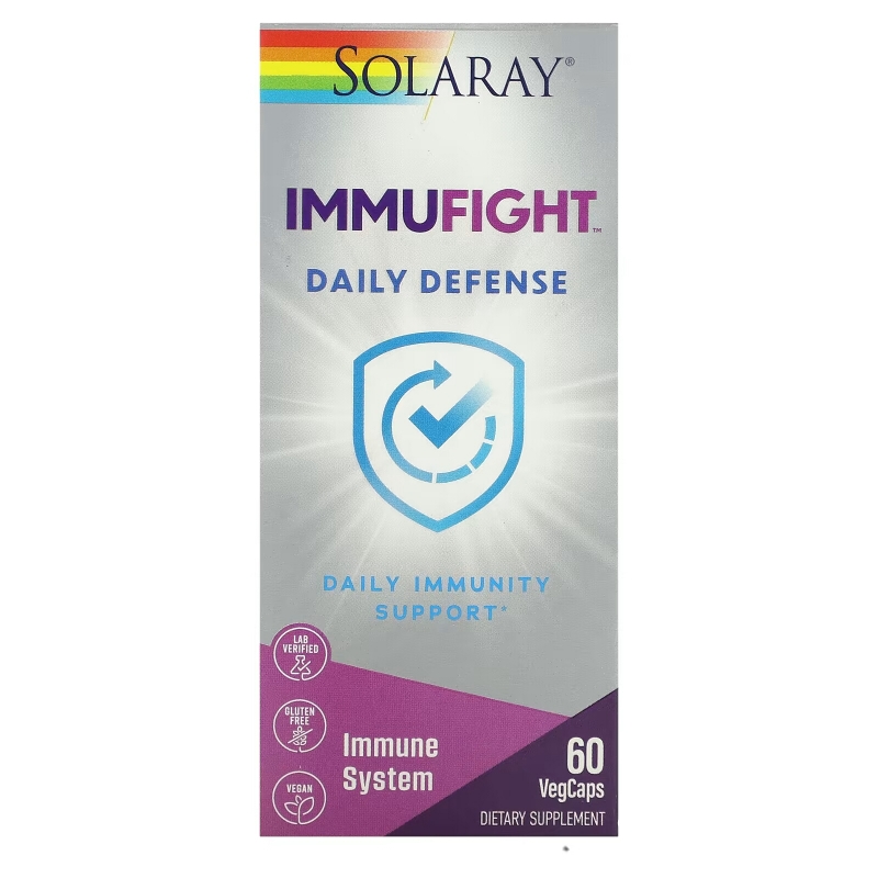 Solaray, ImmuFight, Daily Defense, 60 VegCaps