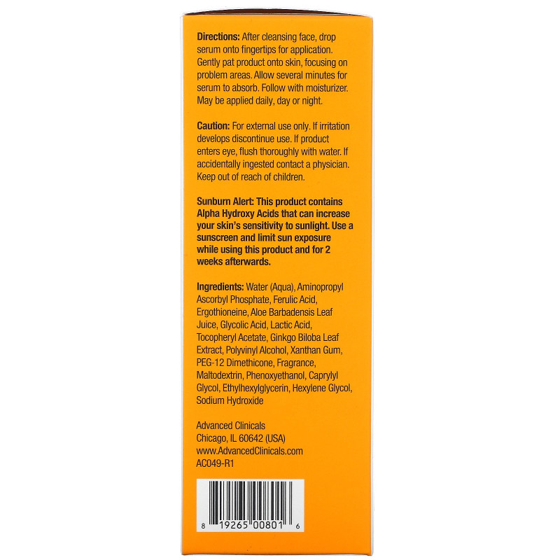 Advanced Clinicals, Vitamin C Serum, 1.75 fl oz (52 ml)