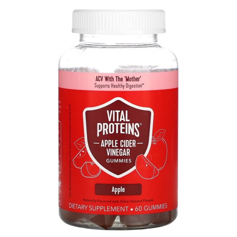 Vital Proteins, Apple Cider Vinegar Gummies, Apple, 60 Gummies