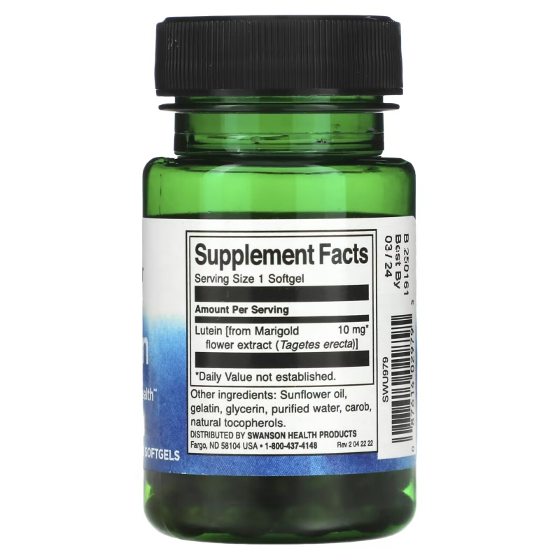 Swanson, Lutein, 10 mg, 60 Softgels